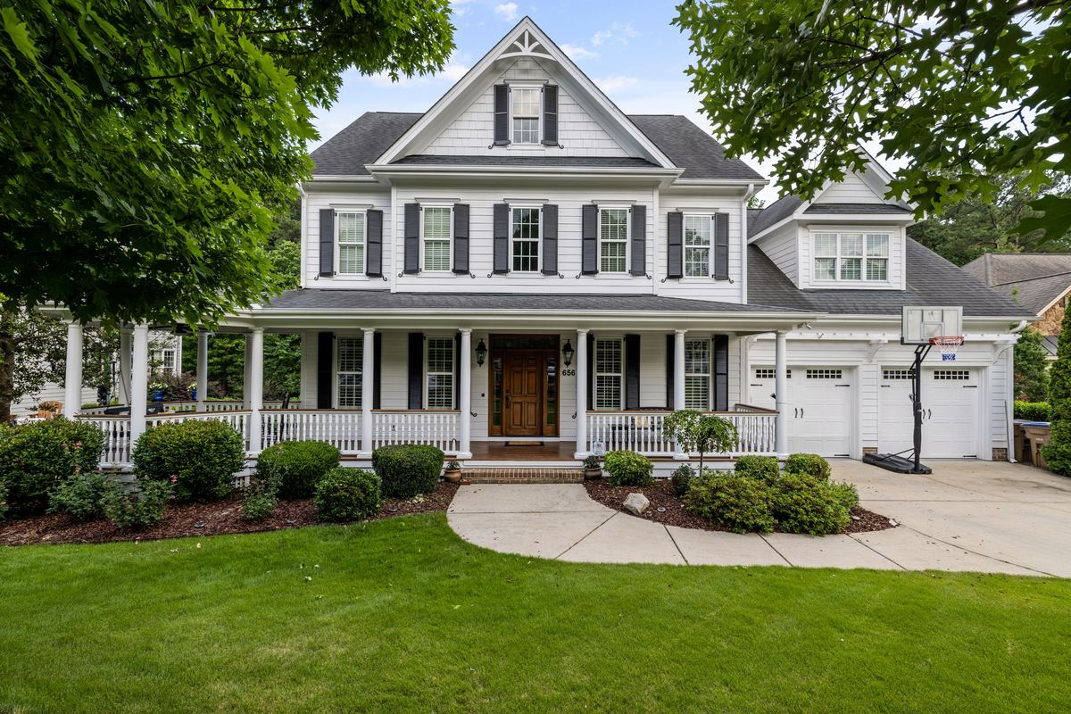 Southern home with a wraparound front porch